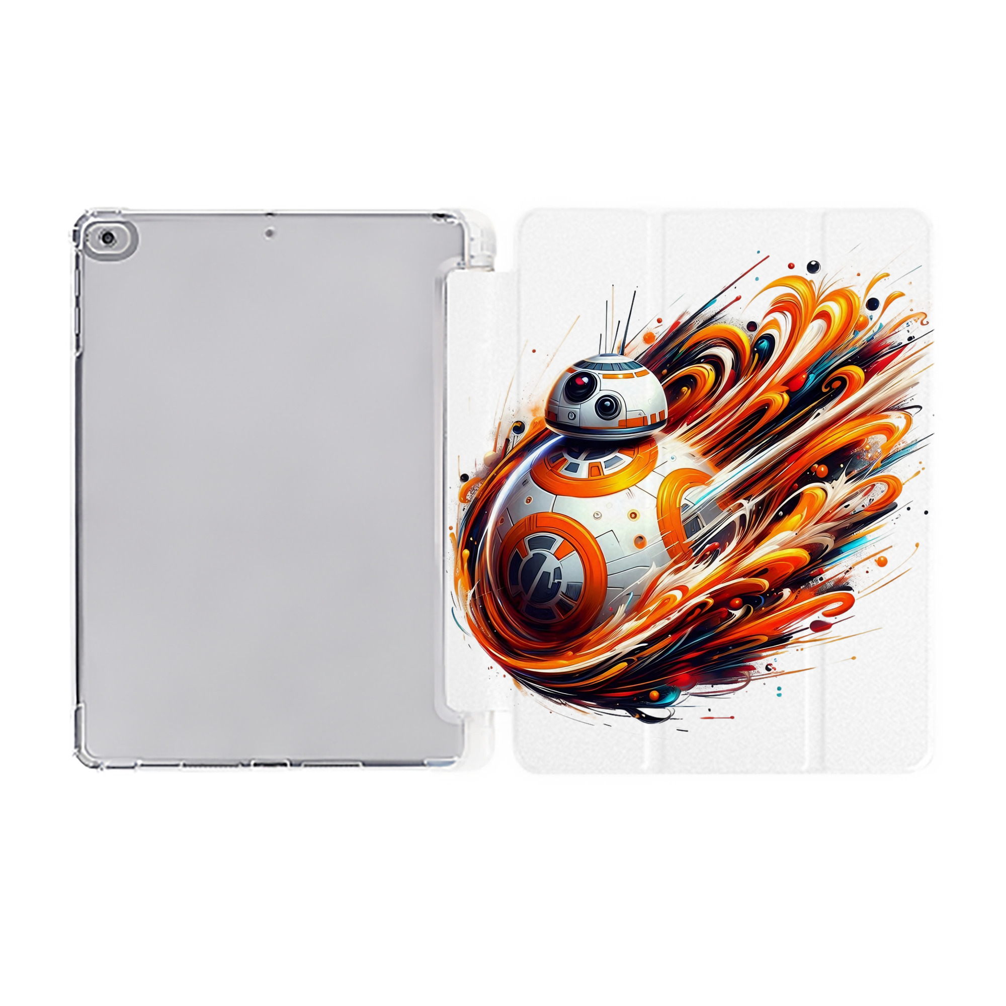 （画像用） スター・ウォーズ Star Wars IPad ケース ペン収納付き 三つ折りスタンド PUレザー×シリコン 対応機種9.5/10.5/10.9インチ